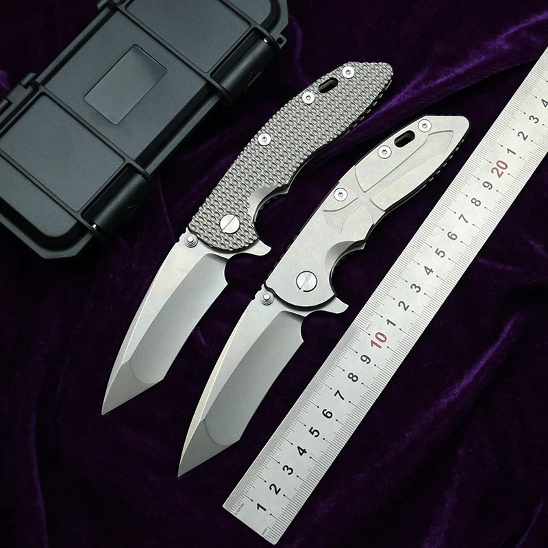 

LEMIFSHE Real 20cv клинок Hinderer XM18 титановая ручка керамический подшипник Складной нож Тактический походный охотничий инструмент для повседневного использования