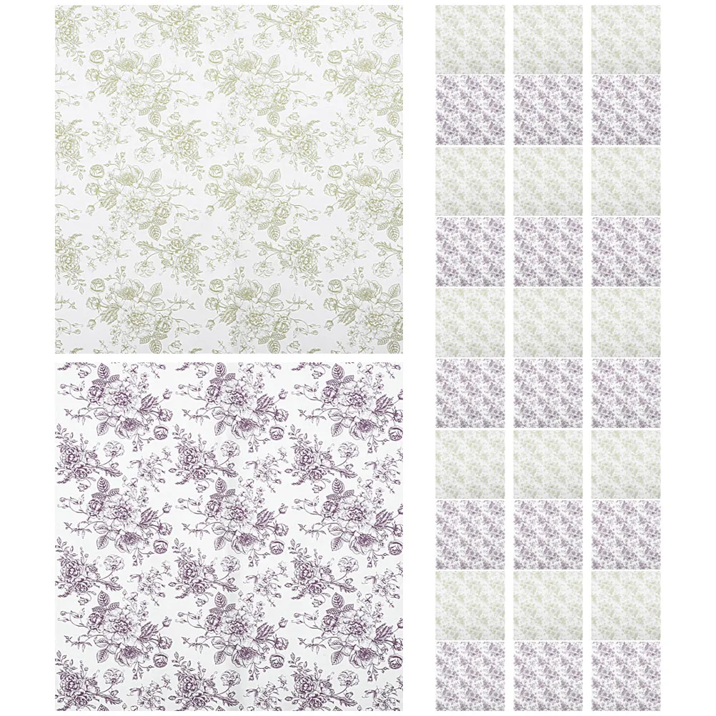 

40 Sheets Gift Bouquet Wrapping Paper Adorable Printing Packaging Rose Flowers Decorative
