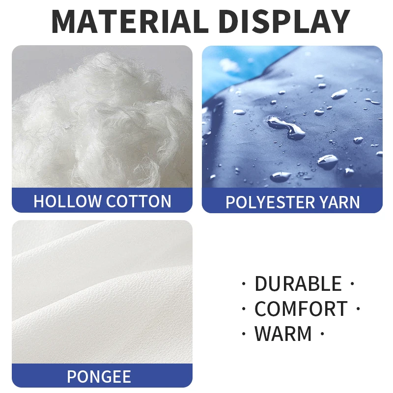 قطعة واحدة من كيس النوم Qunqing يصل إلى جميع المواسم، سميكة ومقاومة للبرد للشتاء، بطانية للتخييم في الهواء الطلق للبالغين طوال الليل