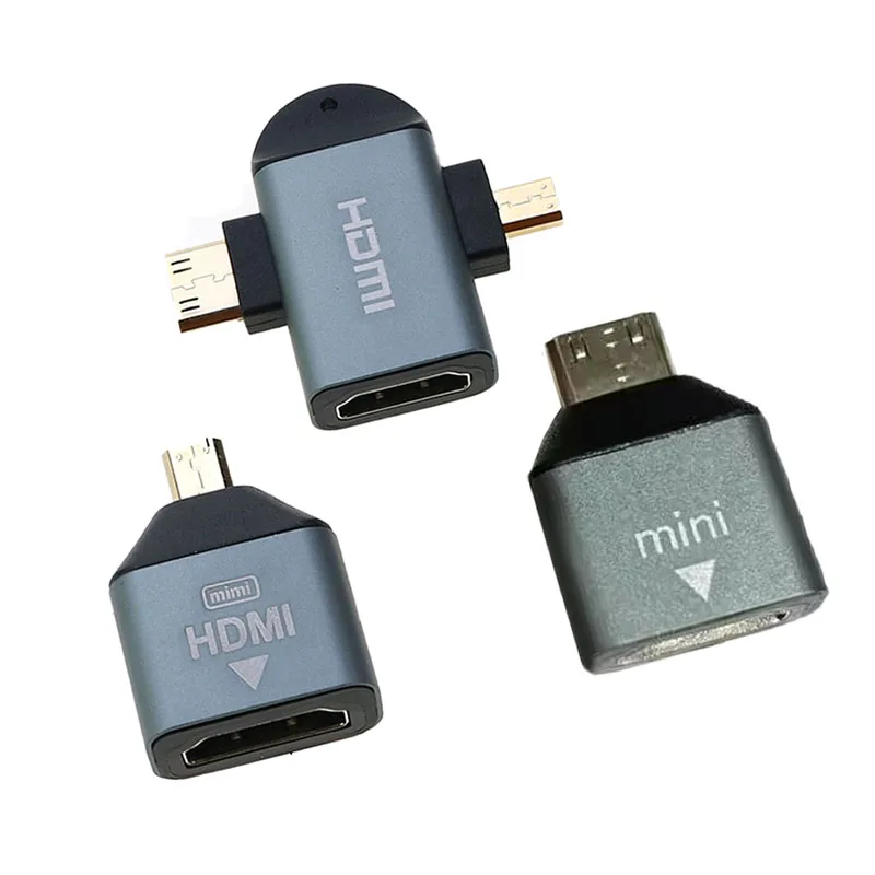 

1PCS MiniHDMI to HDMI Adapter, mini Micro HDMI Male Female Converter Connector Suitable For Laptops Graphics Cards Cameras