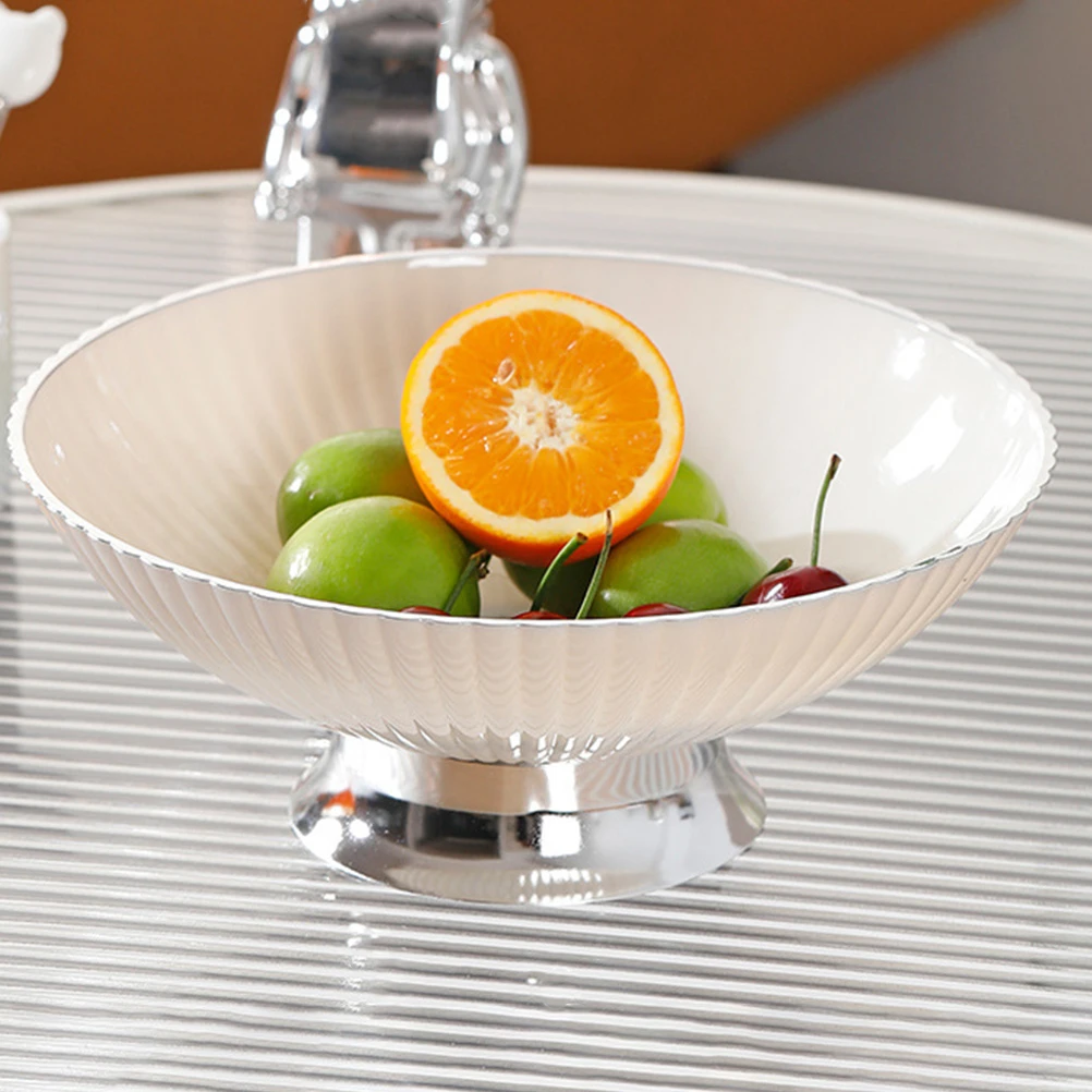 

2Pcs Chic Fruit Plate Draining Storage Tray Multi-Purpose Holder for Fruits Snacks Toiletries Bathroom Fruit Bowl