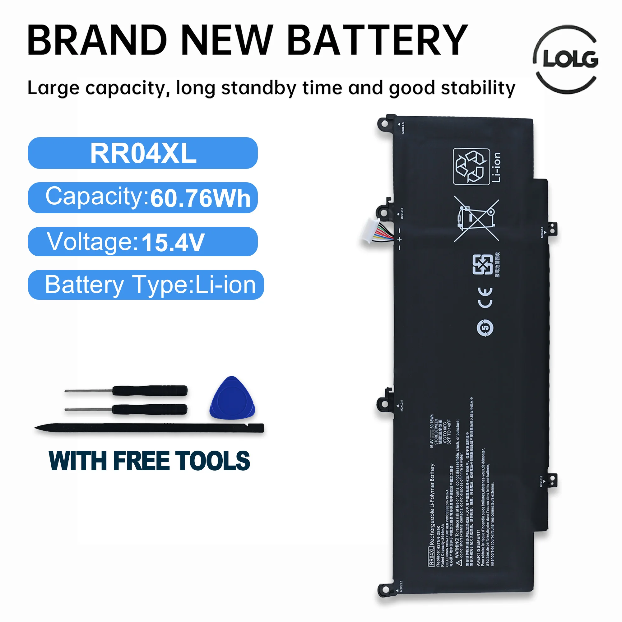 LOLG  RR04XL L60373-005 Laptop Battery For HP Spectre X360 13-AW0900 13-AW0090CA 13-AW0003DX 13-AW0001LA 13-AW0001LM 60.76WH
