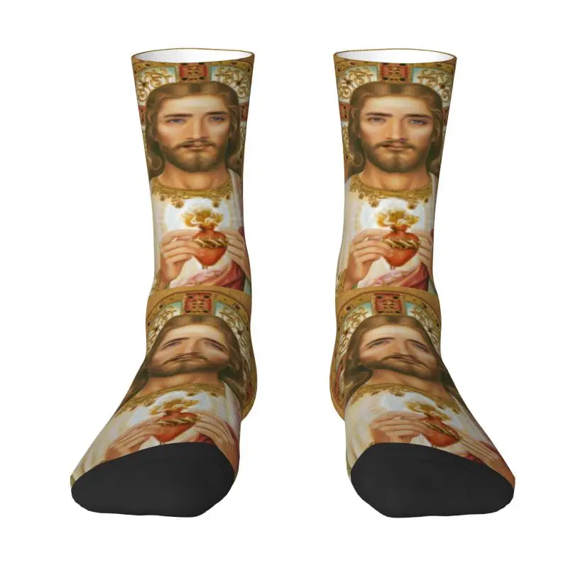 

Nicolas Cage As Jesus Christ Dress Socks Men Women Warm Fashion Funny Meme Crew Socks