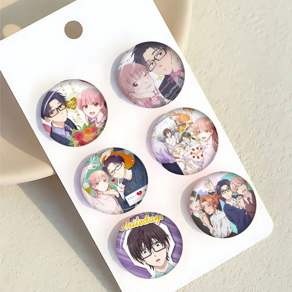 Anime Love is Hard for Otaku Anime-Broschen, niedliches Cartoon-Abzeichen, Jacke, Jeans, Anstecknadel, Geschenkzubehör