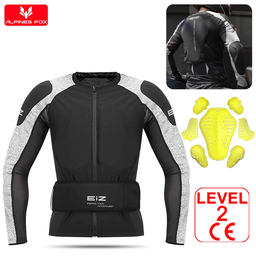 

Motorcycle Body Armor Jacket Men Motocross Racing Jacket Summer Motorbike Riding Clothing With Belt Removable CE Protective Gear