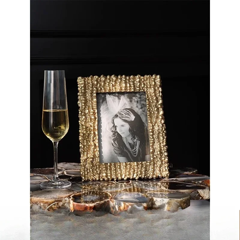 Home Gold Doer Baroque Light Luxury Rose Collection Gilt Photo Frame Photo Table Ornament