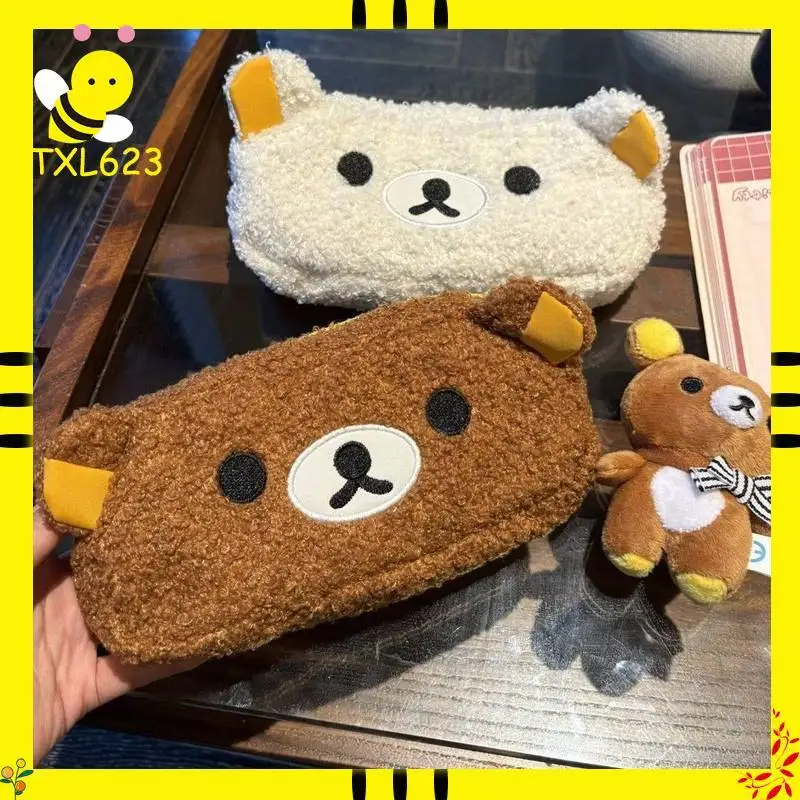 

Kawaii Rilakkuma Pencil Cases For Kids Girls Cute Pencil Pouch Organizer Pen Bag School Stationeries Storage Bag Gifts Ins Hot