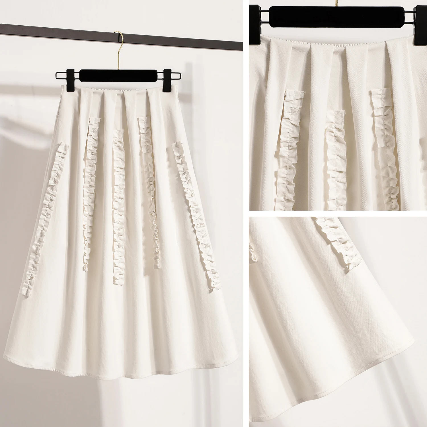 Saia Midi Feminina Plus Size N - A-Line Skirt Midi avaliação e preço