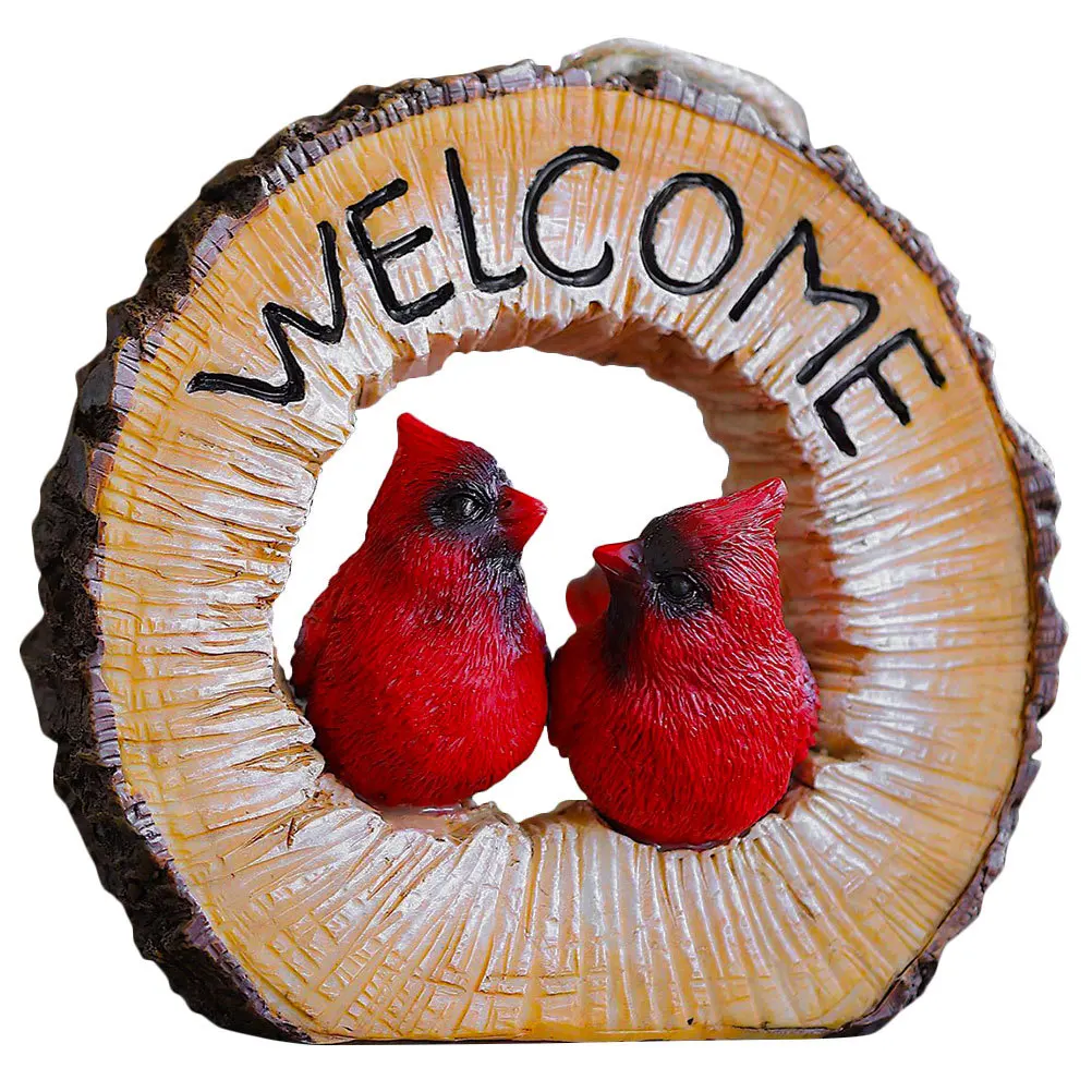 カップル鳥樹脂ペンダント吊り下げ装飾軽量ウェルカムオーナメント庭バルコニーフェンスホームウェディングパーティー装飾用