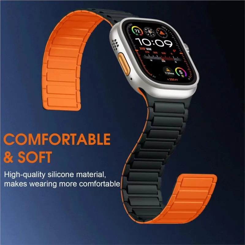 Magnetisches Armband für Apple Watch 44mm 45mm 40mm 42mm 49mm 46mm 38mm Gliederarmband Correa iWatch Series 11 10 9 8 7 SE Ultra 3 Armband