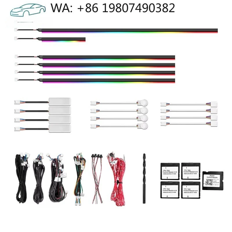 Multi Series Dynamic Color LED Atmosphere Strip, 64 Color Interior Ambient Lamp Fit F30 F32 F33 F36 Coupe Dashboard Mod Accessor