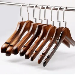 5pcs/10pcs high-end solid wood vintage hanger hotel clothing store hanger men and women children's wooden wide shoulder coat