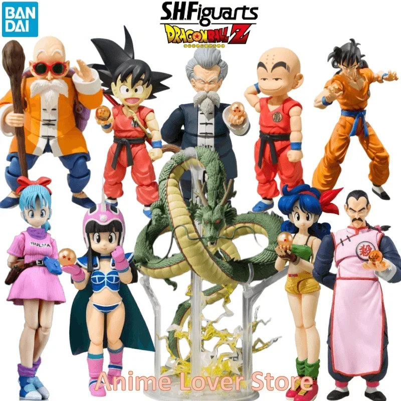 

Bandai SHFiguarts SHF Dragon Ball GOKOU BULMA SHENRON TAOPAIPAI CHICHI KLILYN KAME SENNIN LUNCH YAMCHA JUCKIE CHUN Anime Figures