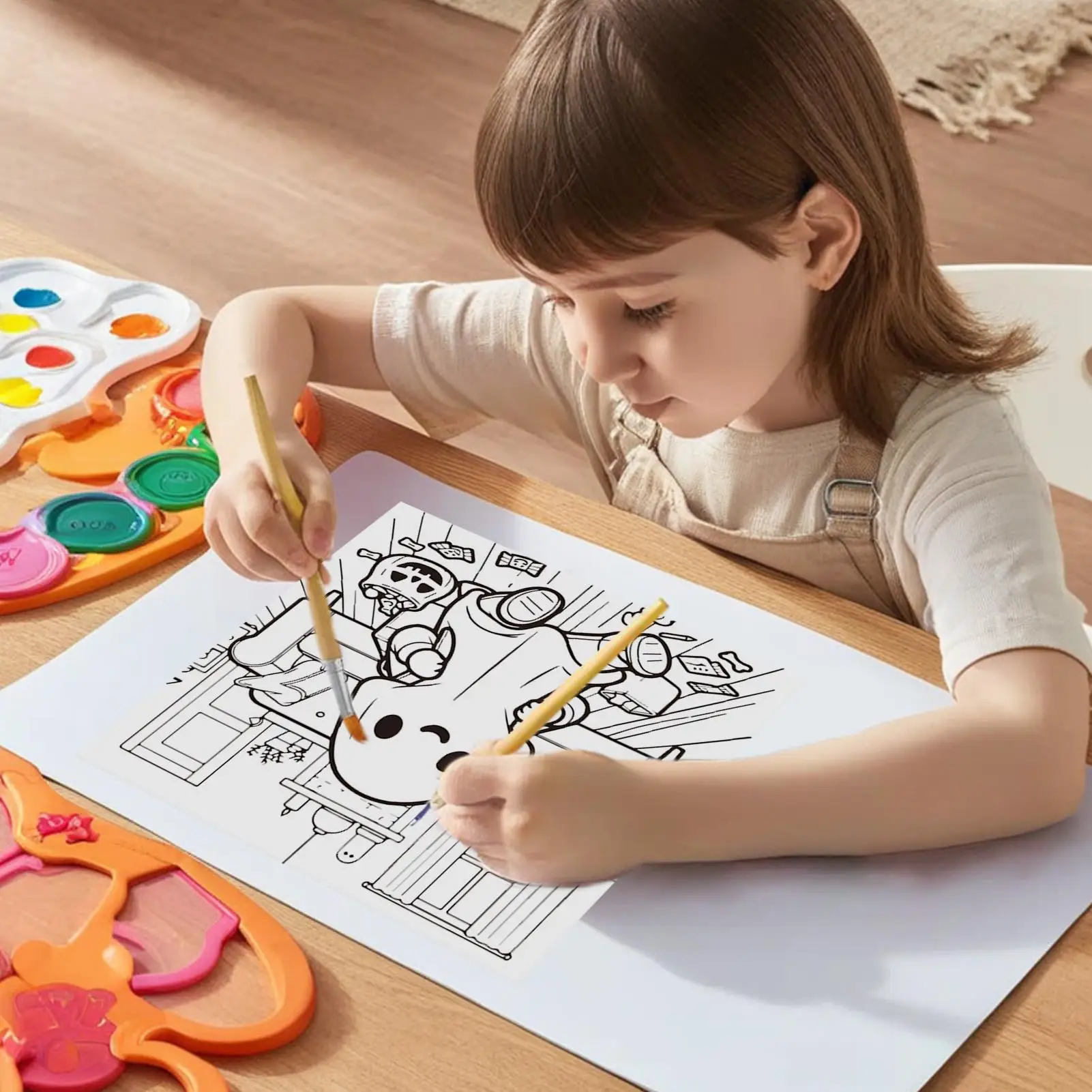 Libro da colorare di Halloween per adulti Libro da colorare spettrale di Halloween 40 fogli di carta da pittura Cartoon Doodle Art per disegnare quotidiano