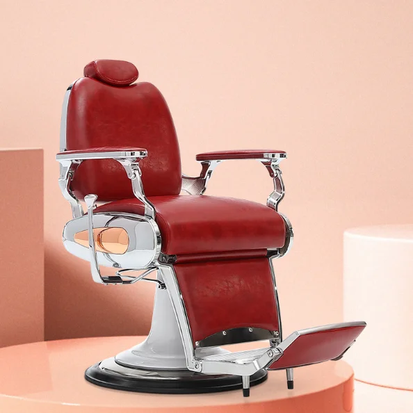

Salon Furniture Hairdressing Equipment Barber Chair Cheap Men's Hairdresser Chair Metal Barber Chair