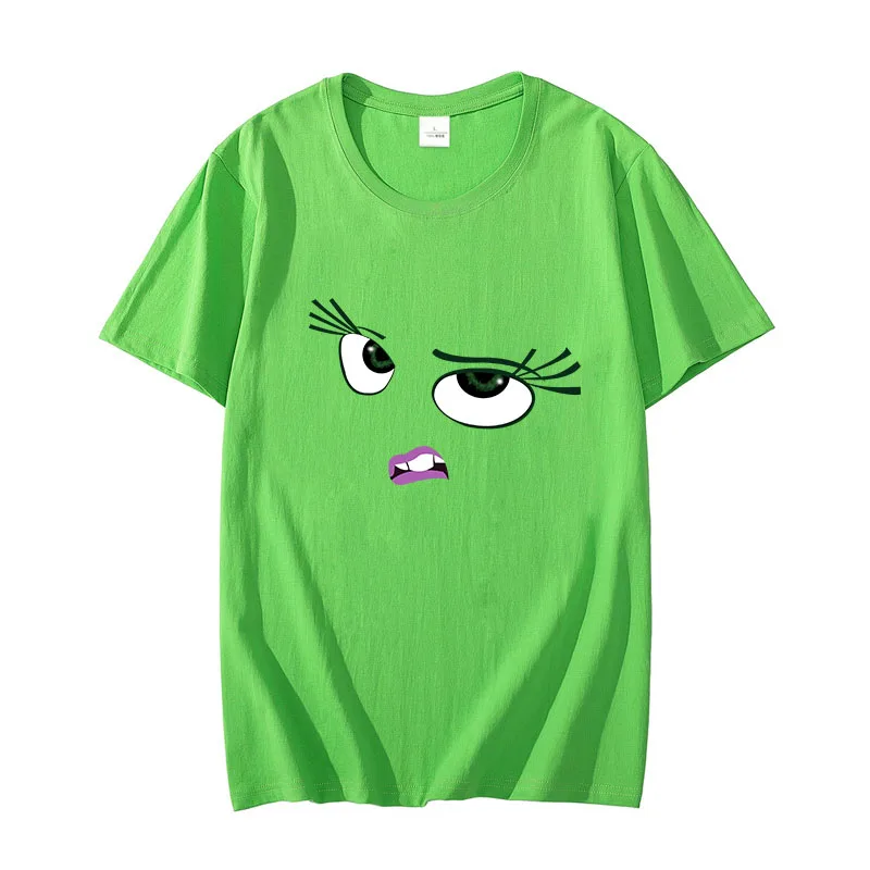 Inside Outs 2 Adult Clothes Short Sleeve Cartoon Anxiety Joy Sadness Expression T Shirt for Men Women Summer Fashion Anime Top