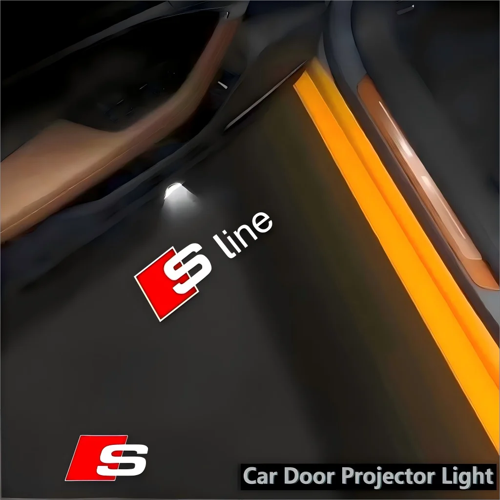 Дверь автомобиля Лампа приветствия Светодиодная лампа проектора для Audi A3 A4 B8 8P Q5 B7 Q3 Q7 S3 S4 S7 S5 SQ5 S6 A8 RS5 B6 RS6 RS7 B9 SLINE RS3