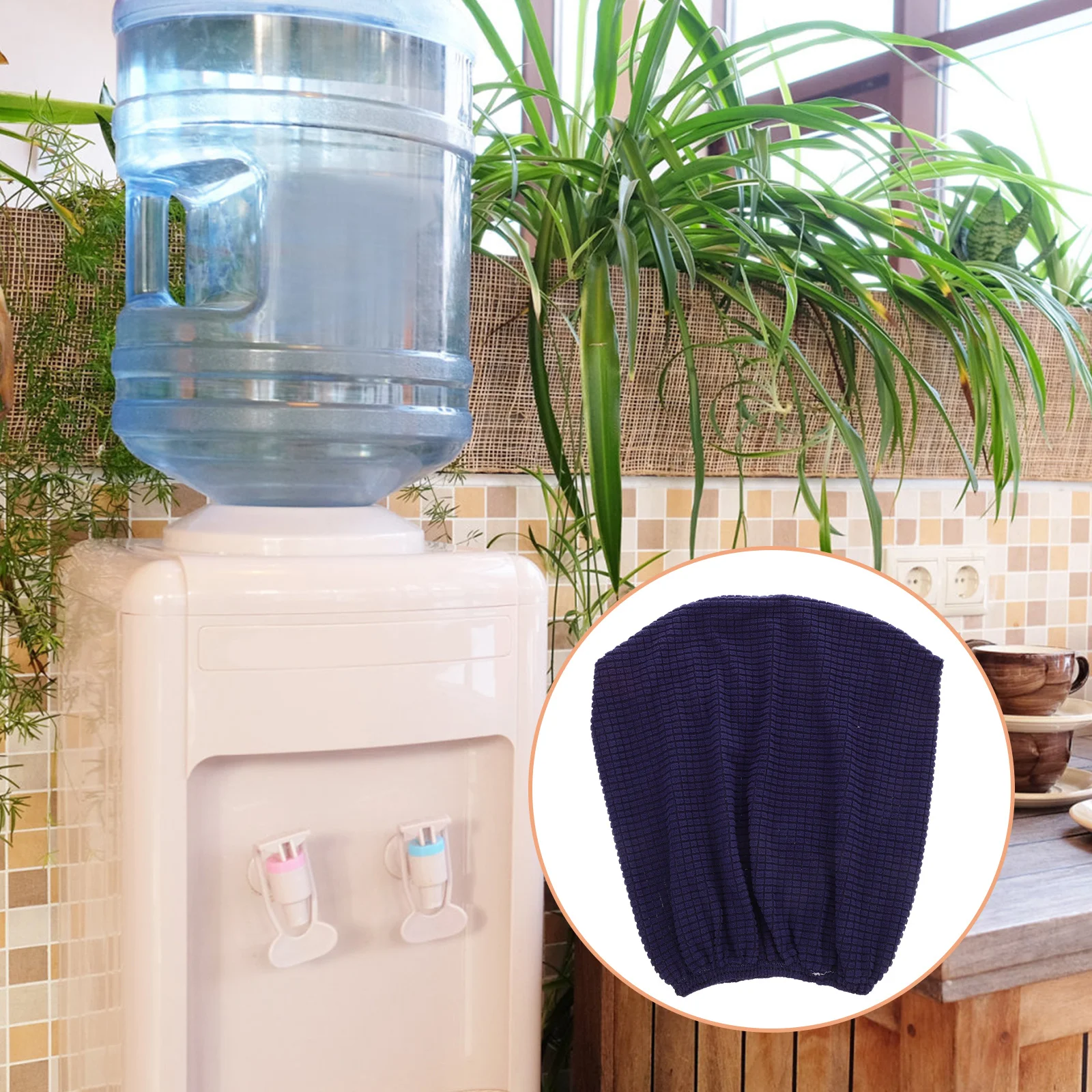 

Water Cooler Dust Cover For 5 Gallon Bottles Elastic Fabric Protector Washable Reusable Jug Sleeve Kitchen Office Dispenser Part