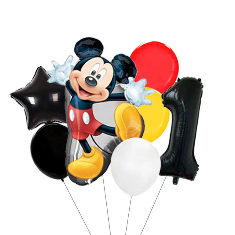 Amine Mickey Minnie Mouse Foil Balloons Number Birthday Party Balloons Kids Birthday Decorations Baby Shower Party Supplies view 2