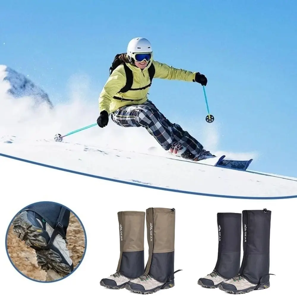 

1 пара водонепроницаемых гетр, регулируемый утолщенный чехол для ног, износостойкий ветрозащитный защитный чехол для ног