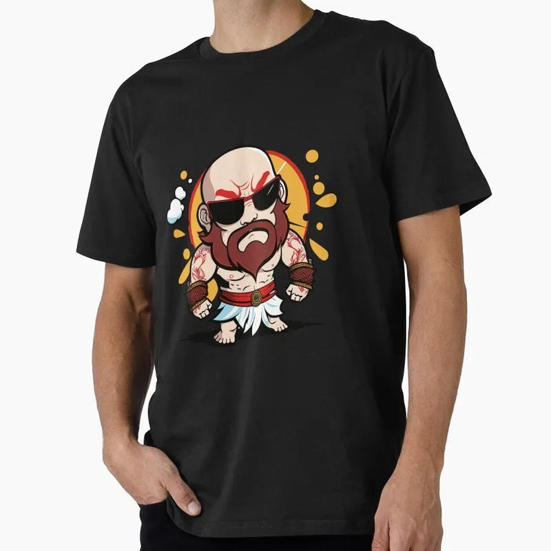 God of War Kratos T Shirt 0911 Men's Gaming Graphic Tee Spartan Warrior Ragnarok Streetwear Short Sleeve Unisex Gamer Gift Tops