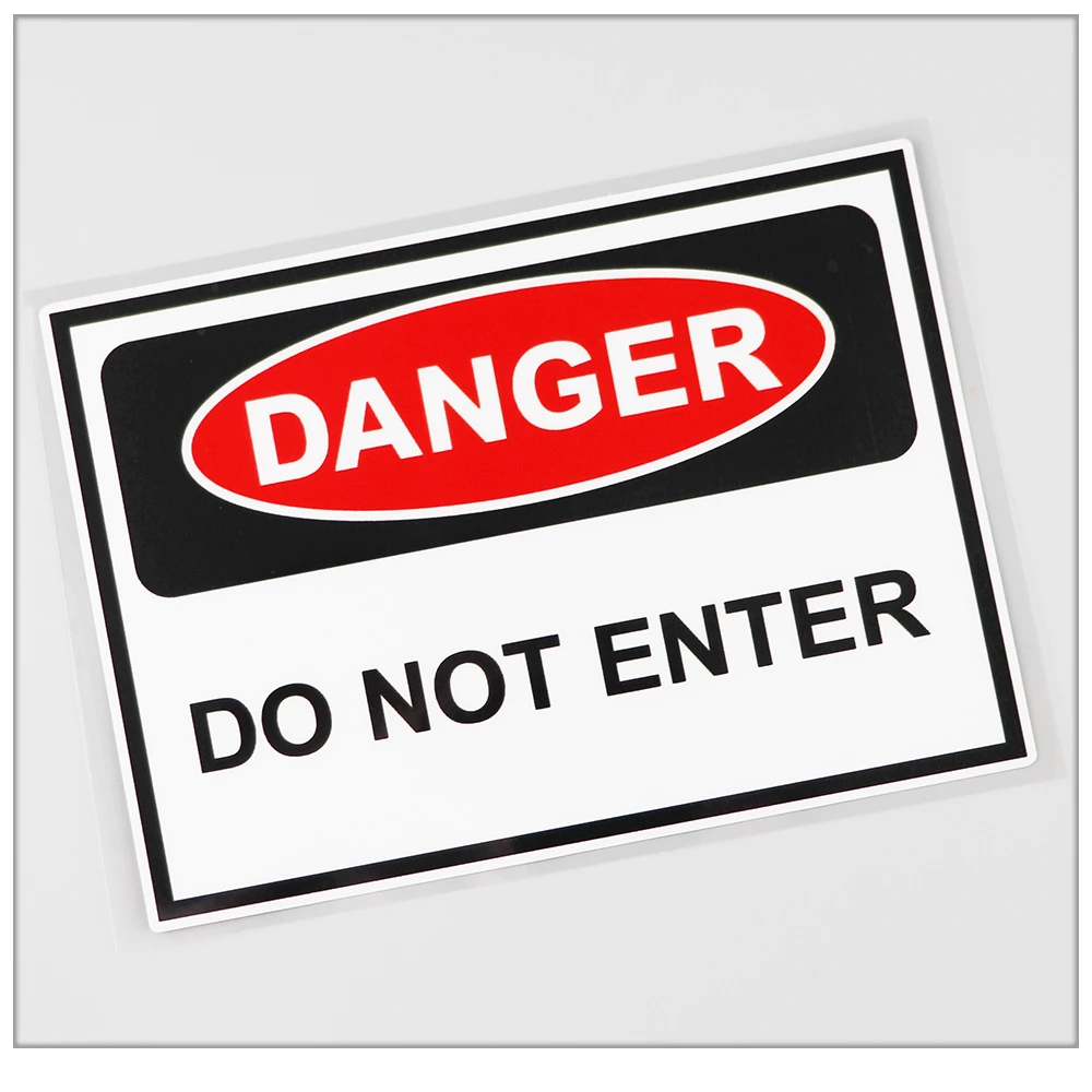

Do Not Enter Danger Decal Warning PVC Car Sticker Decorative Accessories 14.9CM×10.4CM