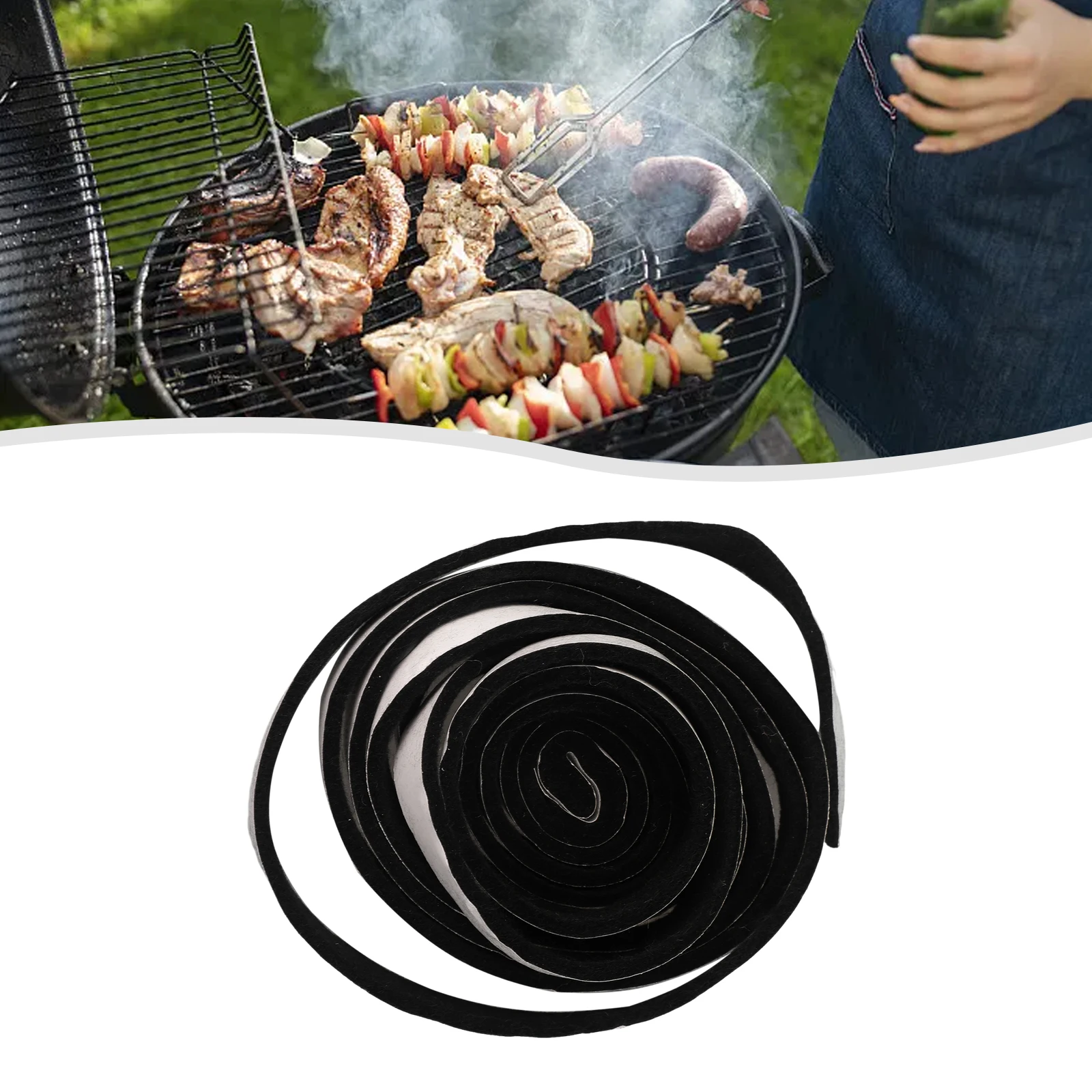 Brand New Garden Home Sealing Tape Barbecue BBQ Door Lid Flame Retardant Gasket Grill Outdoor Parts Replacement