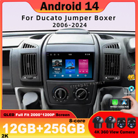 Android 14 For Fiat Ducato Citroen Jumper Peugeot Boxer 2006 - 2024 car Video Player Navigation GPS Stereo Wireless Carplay DSP
