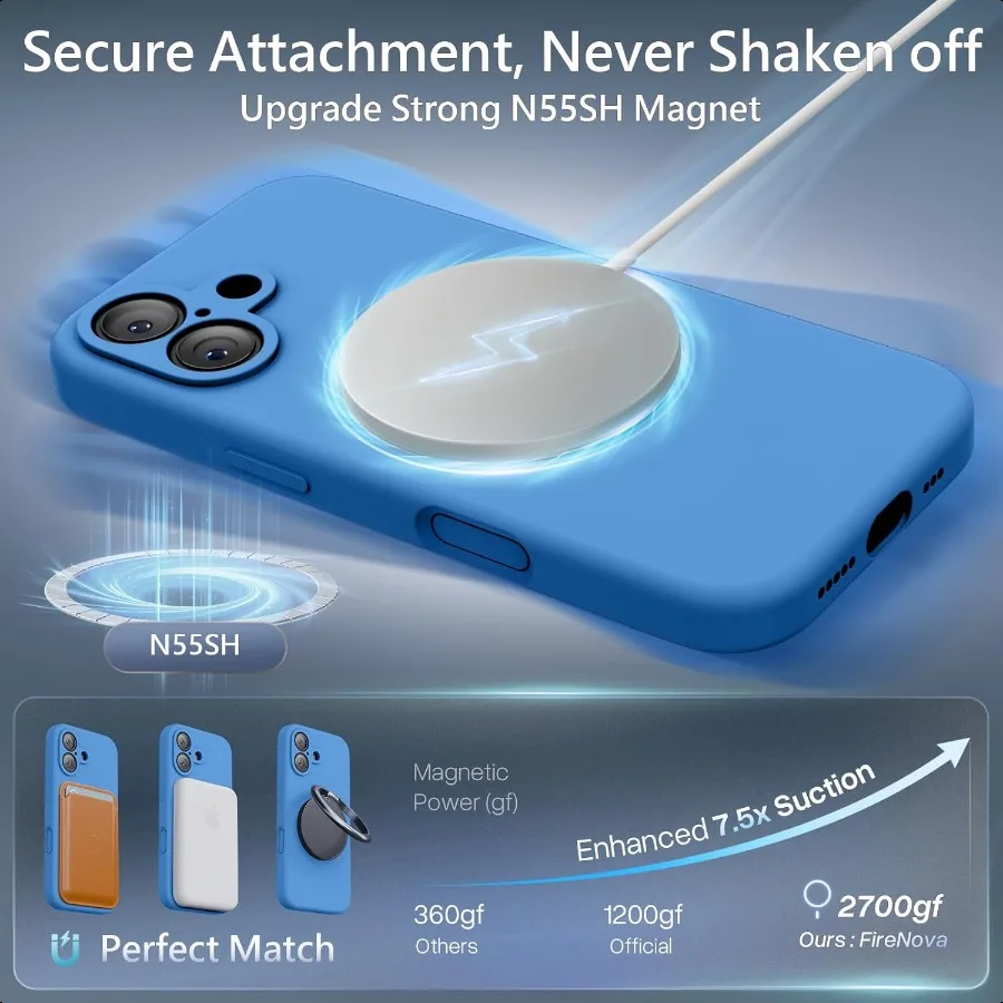 Magnetic for iPhone 17 Case Compatible with MagSafe [Integrated Silicone Camera Control Button] [Camera Protection] AntiScratch