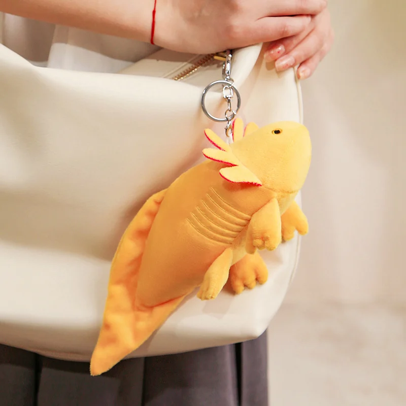 23-80cm Cute Soft Colorful Newt Plush Toy Kawaii Keychains Stuffed Cute Axolotl Salamander Fuzzy Plush Fish Appeasing Kids Gift