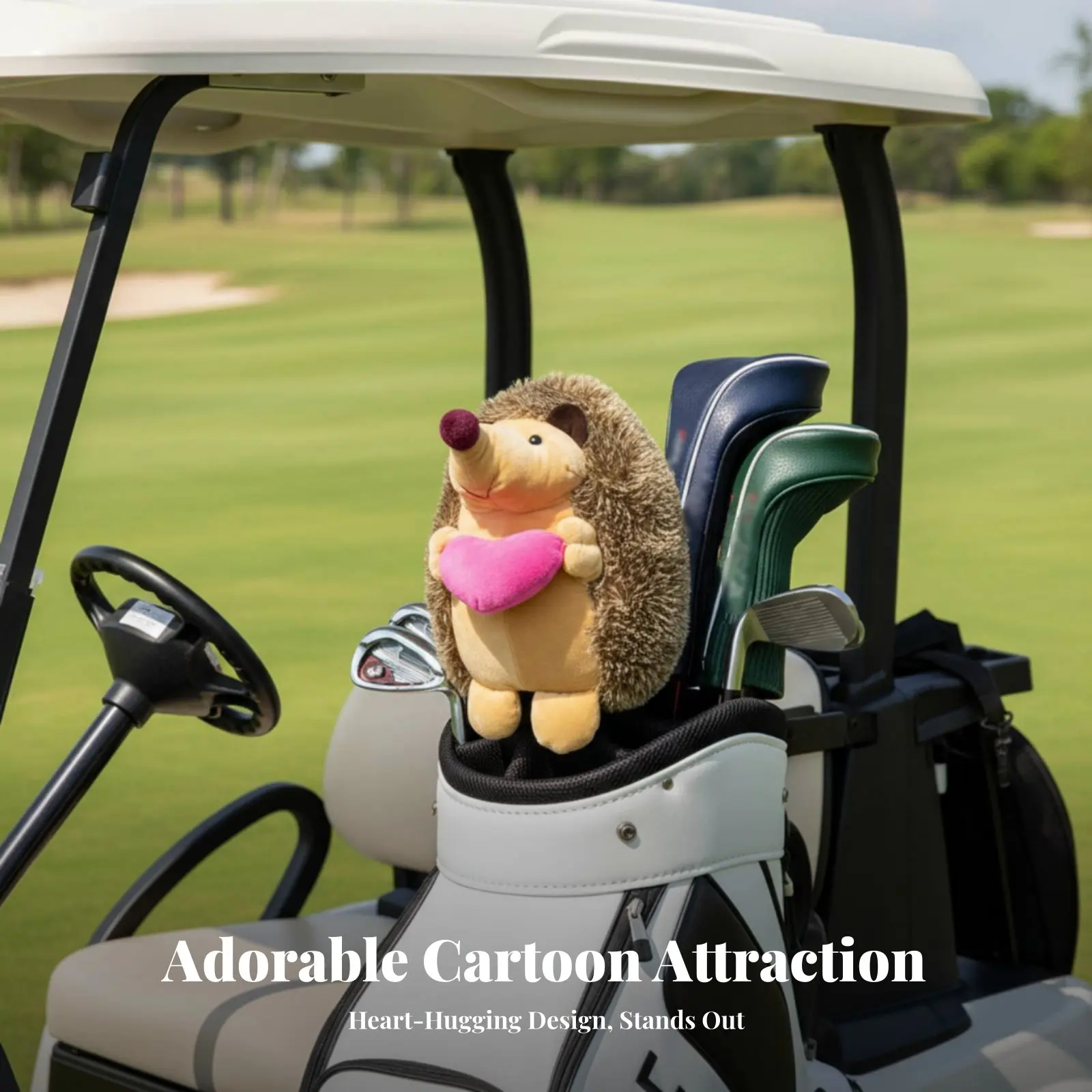 

Hedgehog Sporting Headcover Scuff Protection Soft Creature Club Cover Soft Driver Headcover Soft and Comfortable for Golfers