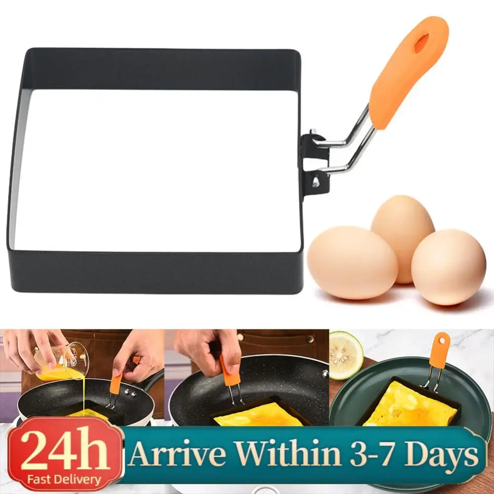 

3.9 in 1/2 Pcs Egg Ring Egg Muffins Omelet Maker Easy Clean Non-stick Egg Cooker Ring Fried Egg Ring Pancake Mold for Frying Egg