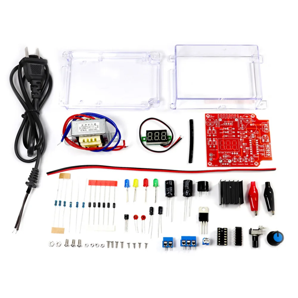 منظم جهد قابل للتعديل ، مجموعة إلكترونية تصنعها بنفسك ، تدريب على ألواح لحام PCB ، تنحى ، LM317 ، DC own ، V إلى am-im V #6