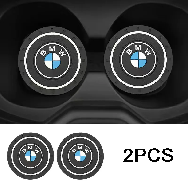 

Car Logo Interior Water Cup Mat Car Accessories For BMW 1 2 3 4 5 6 7 Series F10 F30 E46 E60 E90 F20 F40 M3 M5 X1 X3 X4 X5 X6 X7