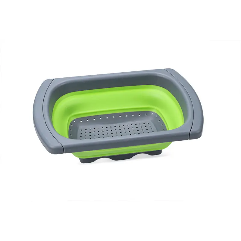 

Foldable drainage basket for household use, retractable fruit and vegetable filter basket, kitchen washing water