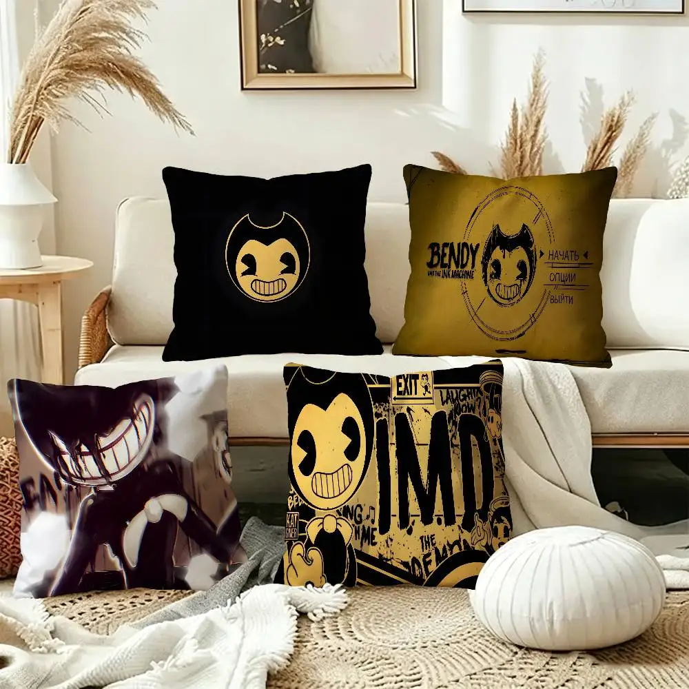 B-Bendy And T-The Ink M-Machine Pillow Anime Pillow Sofa Bed Head Pillow Cover Cushion Cover 45x45 cm Fashion