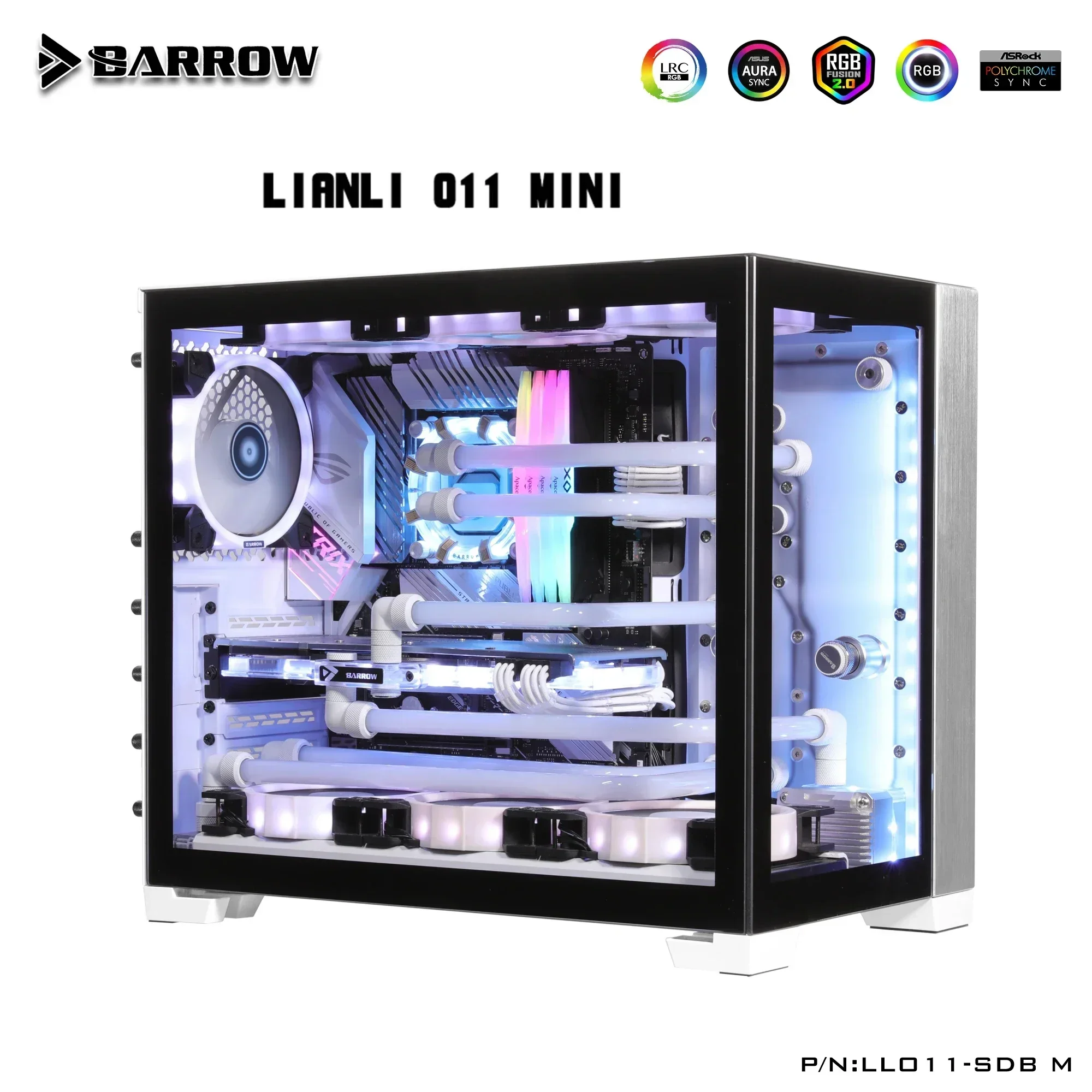 Barrow  Waterway Board Reservoir Water Tank For PC LIANLI O11 MINI Case water cooling system construction 5V ARGB 3pin