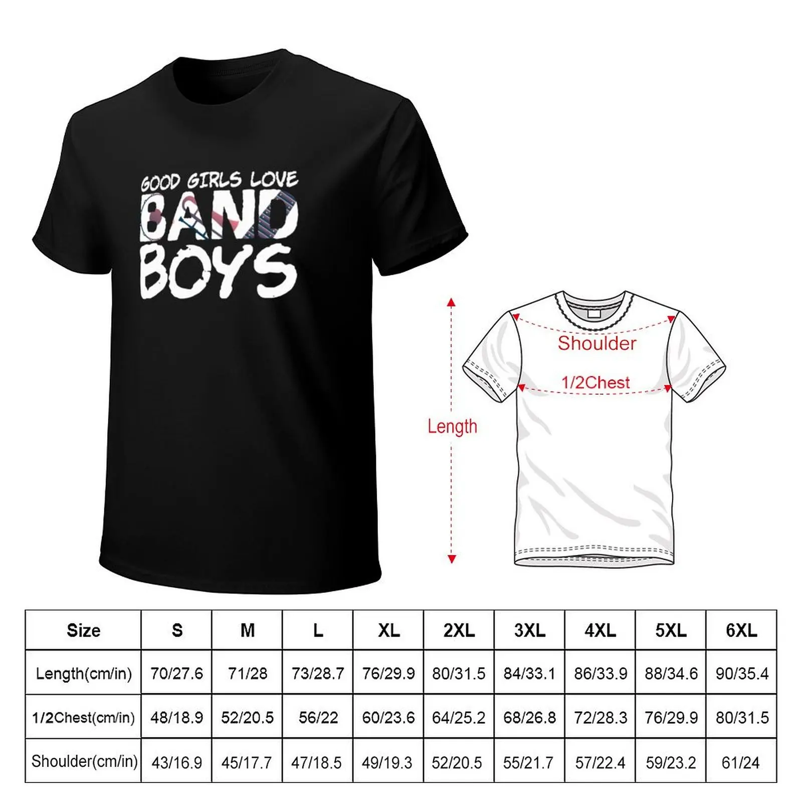 Girls Love Band Boys Joke Brass Band Marching T-shirt sports fans blanks mens plain t shirts