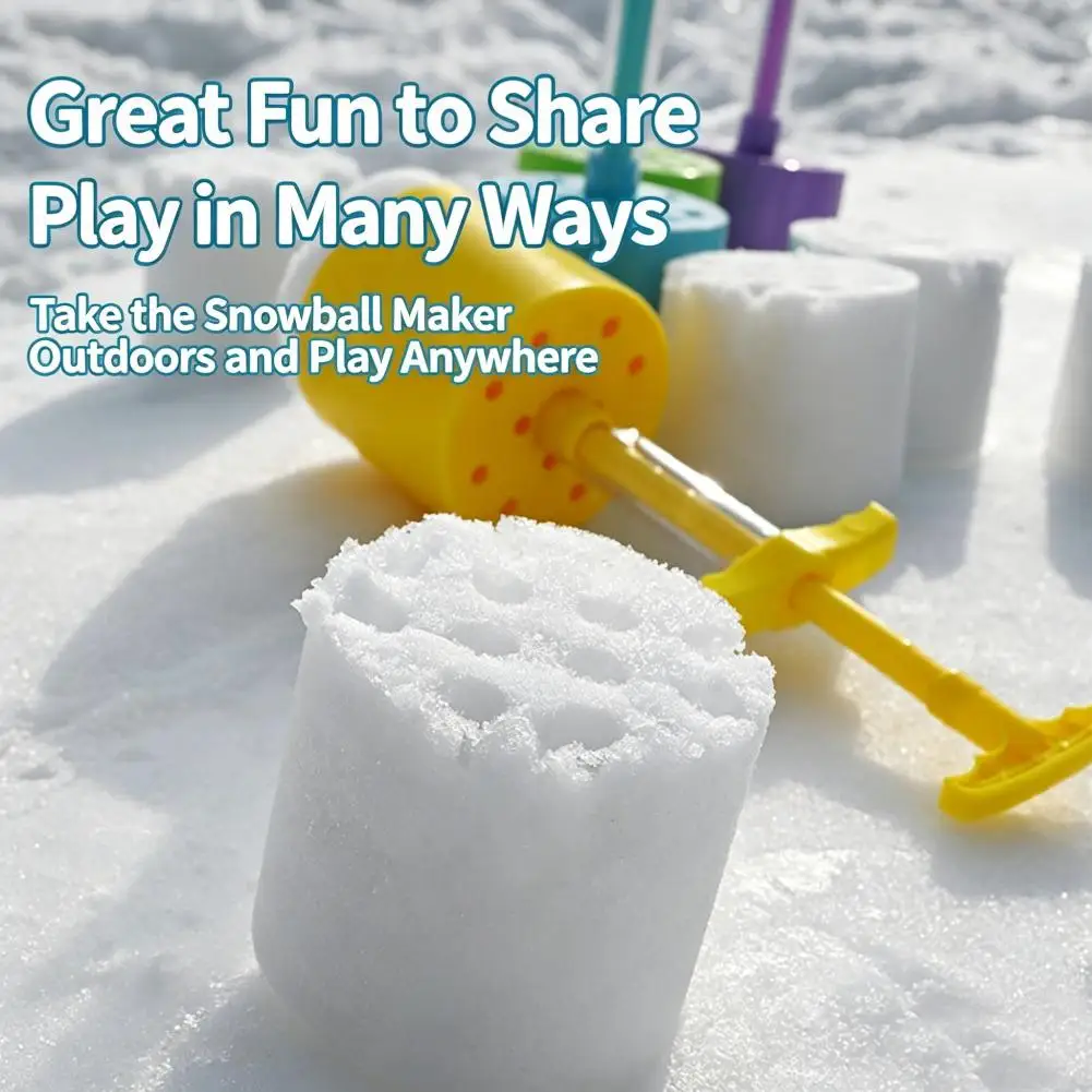 Snowball Maker Toy Honeycomb Briquette Toys Cylinder Mold Plunger Kids Water Play Beach Toys Outdoor Sand Play Game