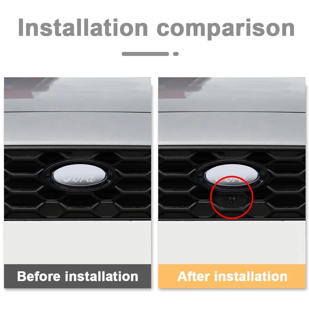 

Передняя камера TEENRAM для Ford 2022, Focus OEM, автомобильная камера ночного видения, автомобильная камера «рыбий глаз», стеклянный объектив AHD 1080P, автомобильная камера переднего вида