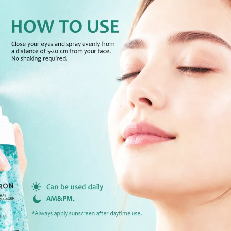 PDRN & Collagen Hydrating Face Mist 100ml – Deep Moisture & Refreshing Spray, Enhances Skin Firmness & Radiance