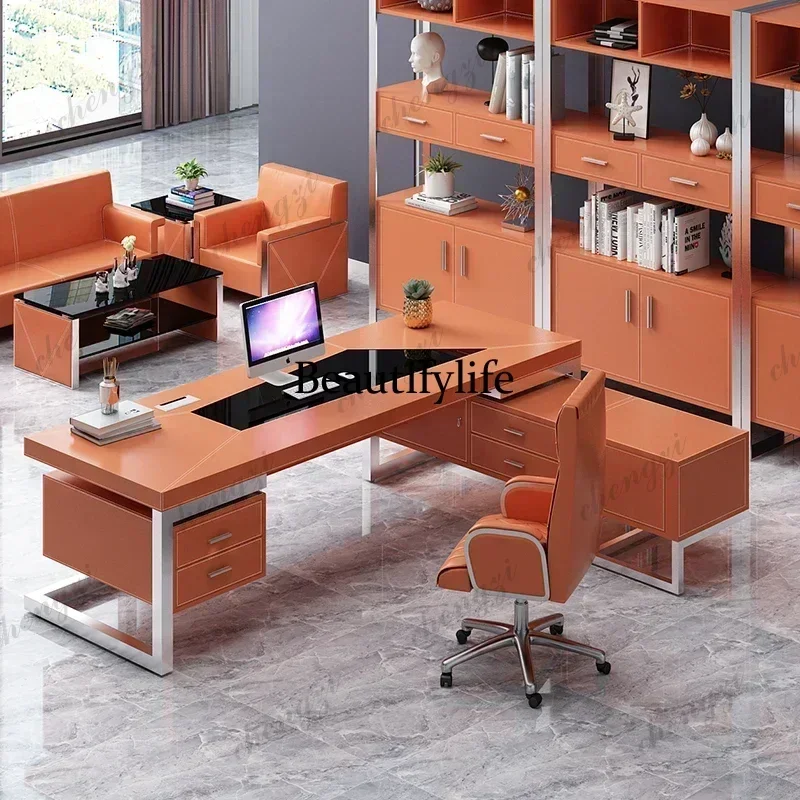 D8000  Funky Desk Work Writing Table Computer Office Desks Study Multifunction Home Furniture Tables Luxury Tavolino Trendy Furn