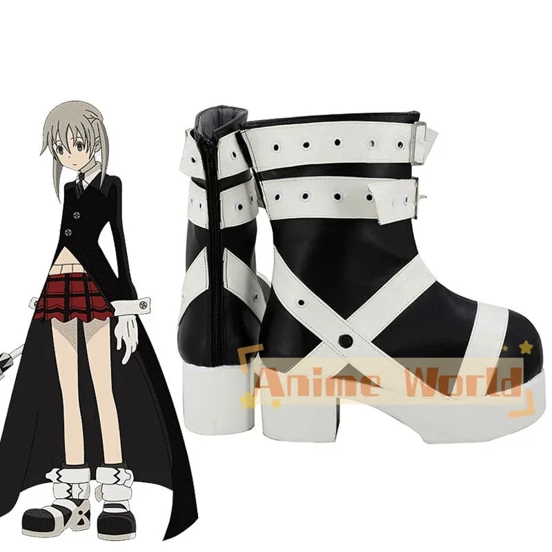 Chaussures de Cosplay Maka Albarn, bottes de carnaval d'halloween sur mesure