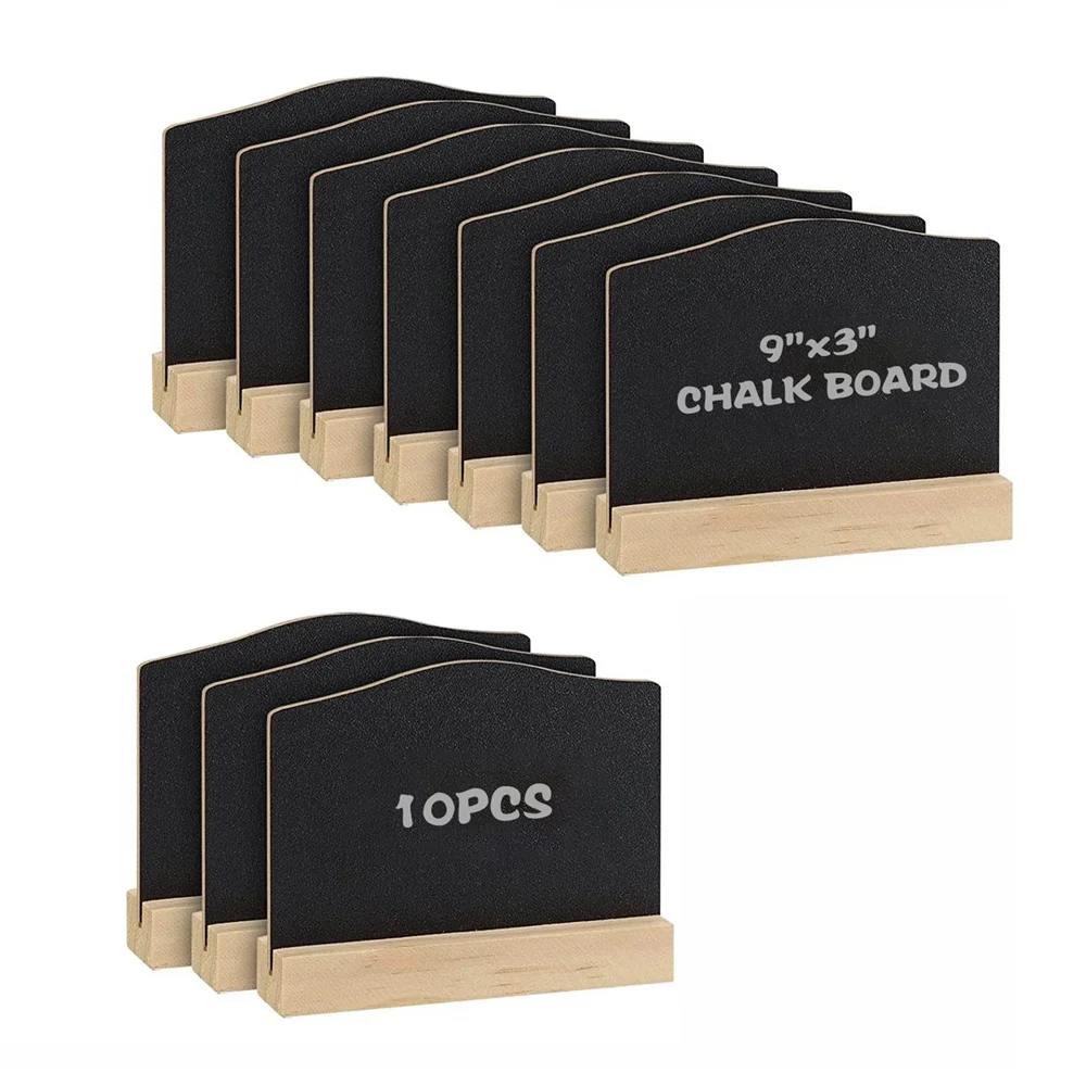 10pcs Double-sided Mini Blackboard Wooden Message Board signs Decorative Chalkboard for Wedding Shop Bar Coffee House