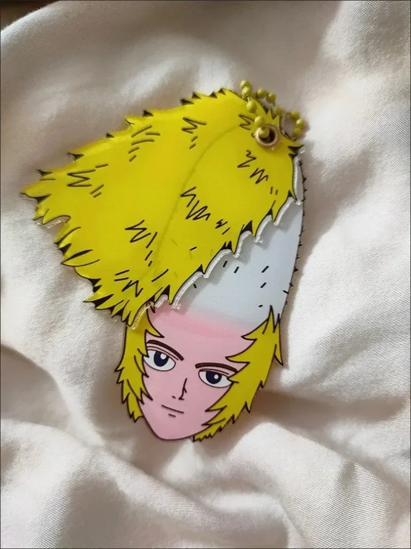 Hanazawa Teruki Anime Keychain Mob Psycho Funny Goods Acrylic Keychain Hage Teru Key Ring Bag Pendant Ornament Design Cute Gift