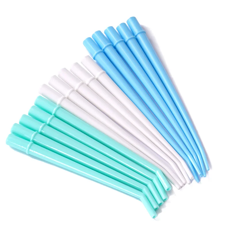 25pcs Dental Surgical Tools Aspirator Elbow Suction Saliva Ejector Tip Tube Dentistry Clinic Strong Suction Tube