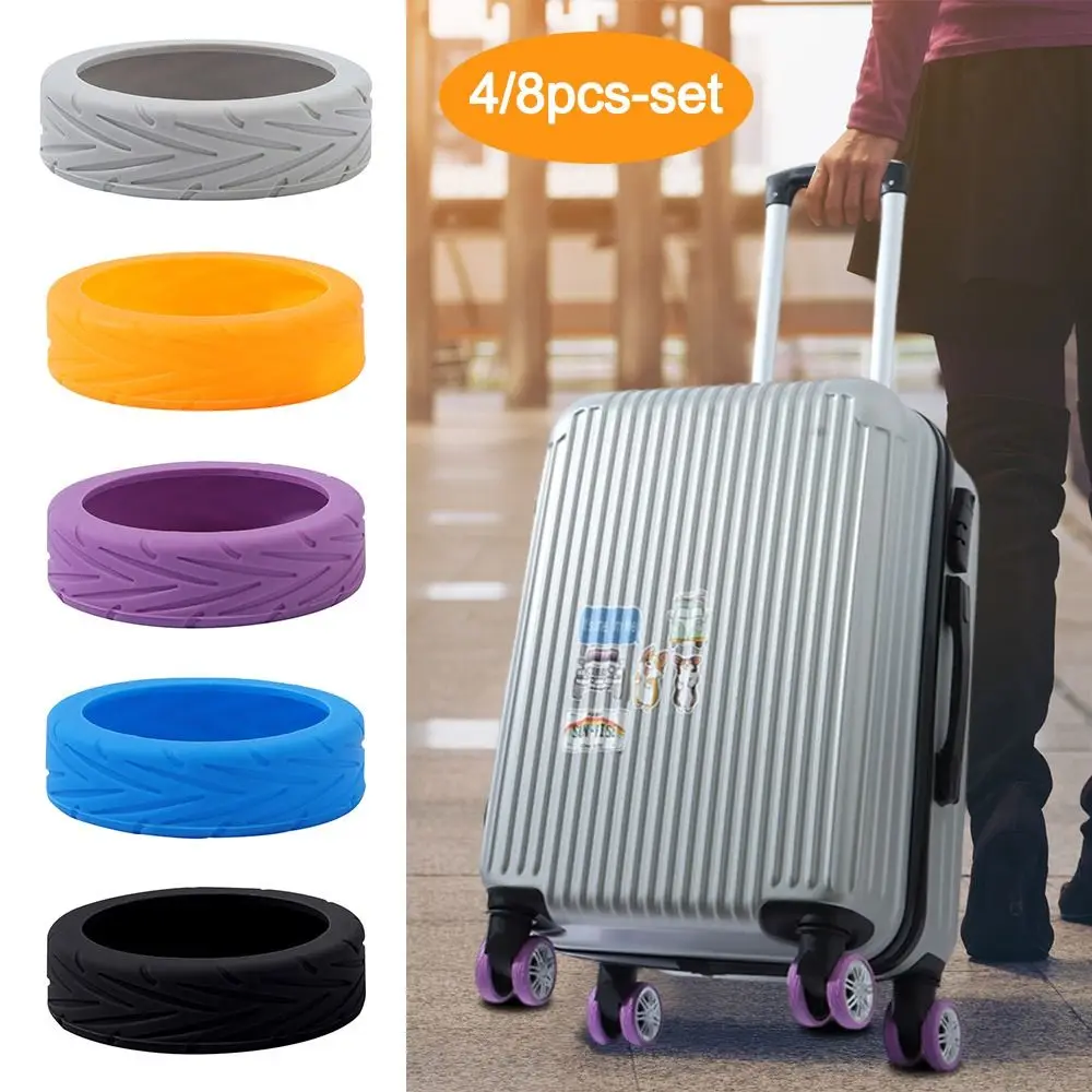 4/8PCS Suitcase Parts Axles Travel Luggage Caster Shoes Reduce Wheel Wear with Silent Sound Luggage Wheel Covers Reduce Noise