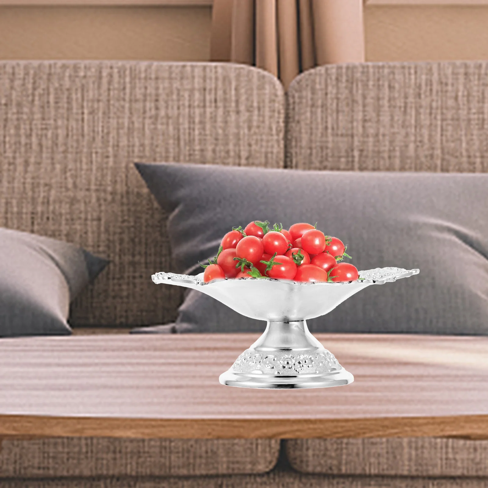 

Practical Metal Fruit Dessert Tray Food Service Tray Storage Organizer Dish Simple Design Home Decor Metal Fruit Dish