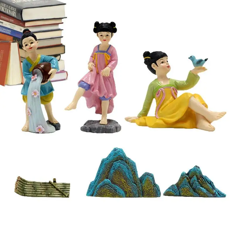 

Traditional Dancer Figurine Ancient Girl Dancer Figurine Bright Colors Decoration Tool For Bedroom TV Cabinet Porch Living Room