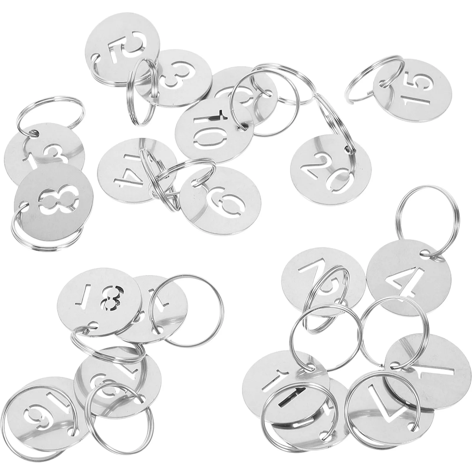 20 Pcs Identifier Item Blank Key Ring Hanger Tags Label with Chain Identification